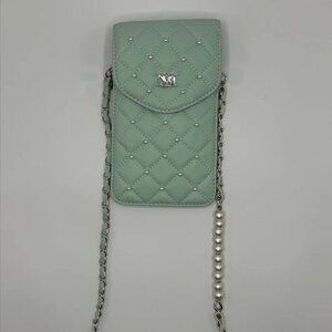 Badgley Mischka Sea Foam Green Crossbody Phone Wallet (Vegan Leather) #75
